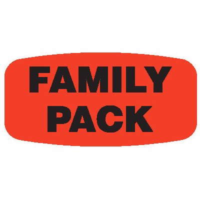 Family Pack DayGlo Labels, Family Pack Stickers