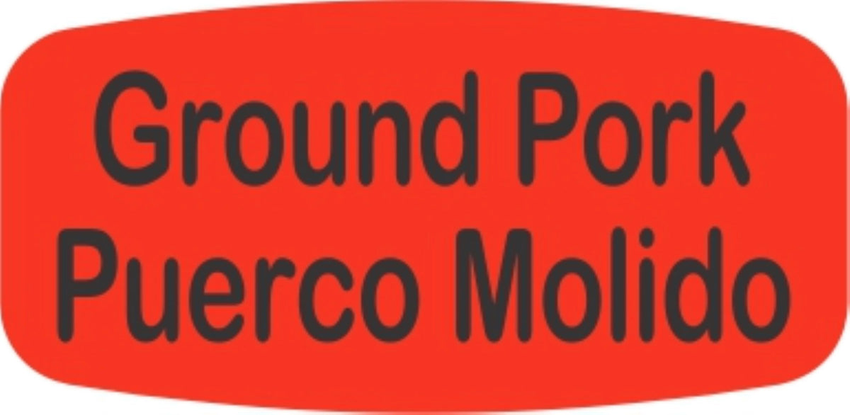 Ground Pork - Puerco Molida DayGlo Label