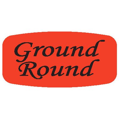 Ground Round DayGlo Labels