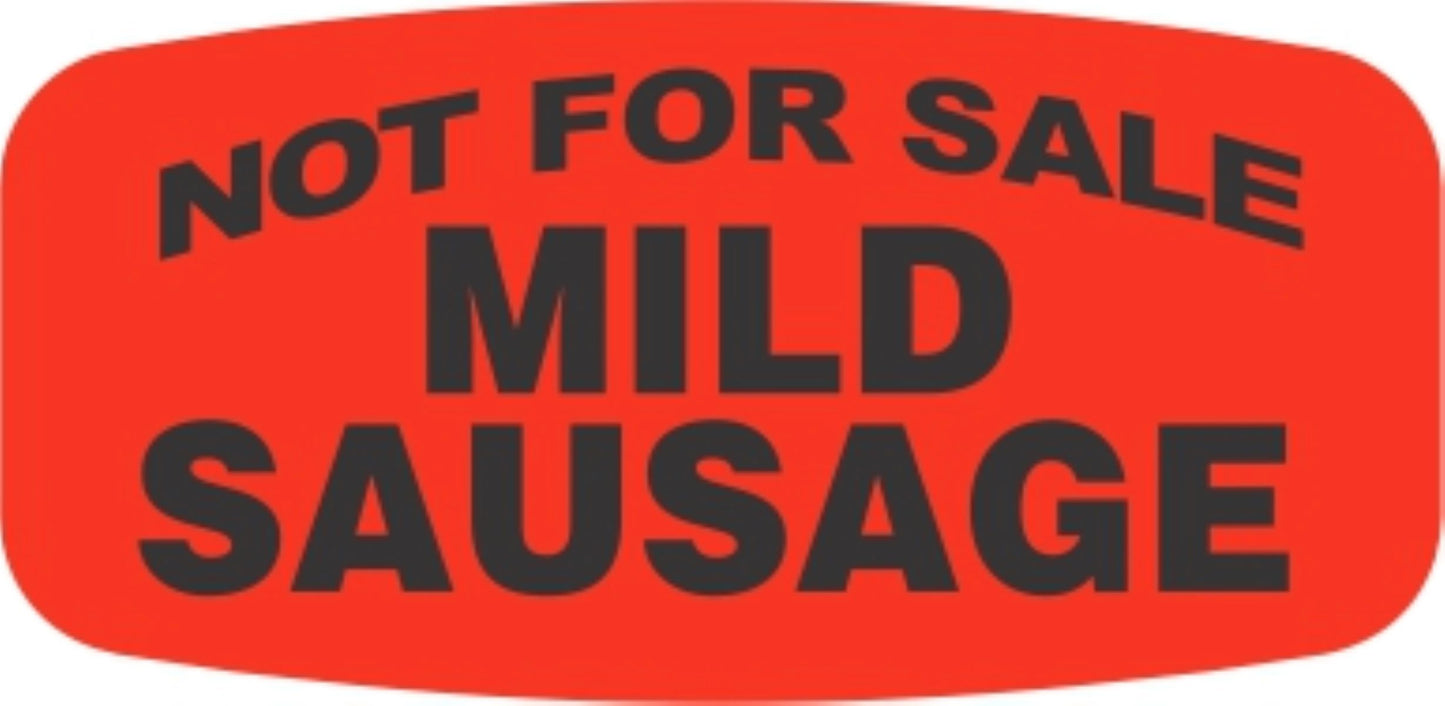 Mild Sausage NOT FOR SALE Labels, 1000/Roll