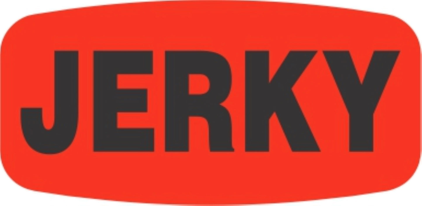 Jerky DayGlo Labels, 1000/Roll