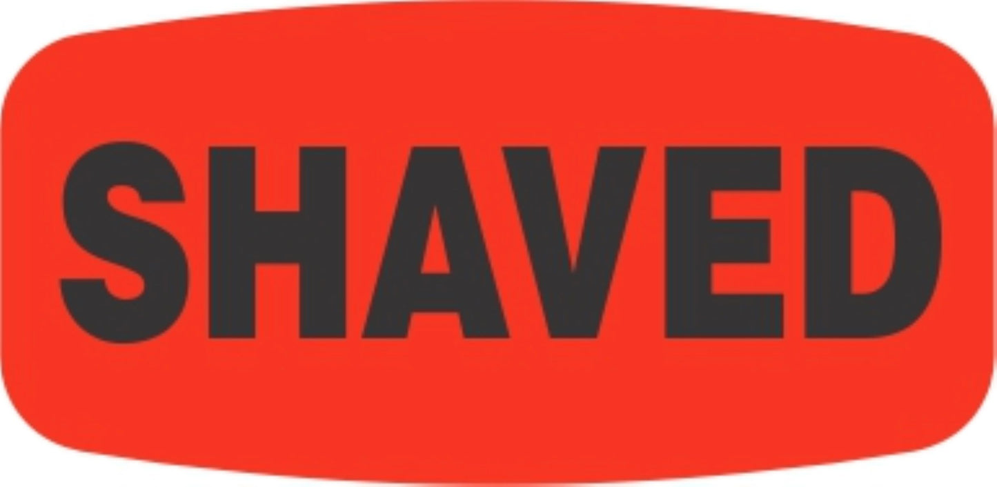 Shaved DayGlo Label - 10 MIN