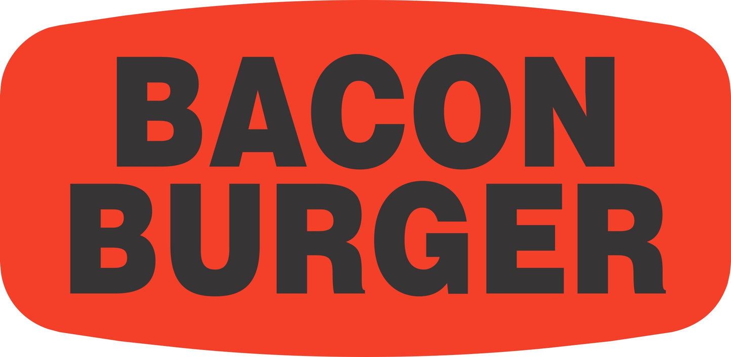 Bacon Burger DayGlo Label - 10 MIN