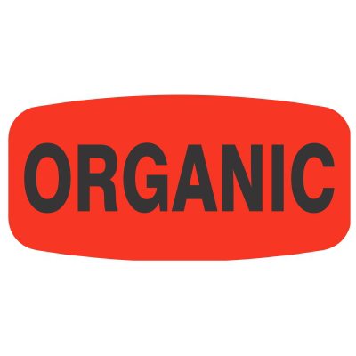 Organic DayGlo Labels, Organic Stickers
