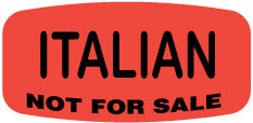 Italian Not For Sale Label, Italian Not for Sale Stickers