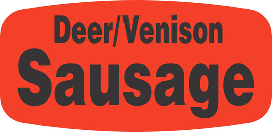 Deer/Venison Sausage DayGlo Label
