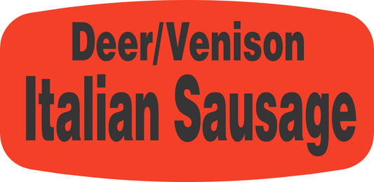 Deer/Venison Italian Sausage DayGlo Label