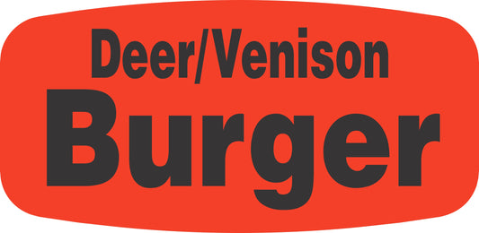 Deer/Venison Burger DayGlo Labels