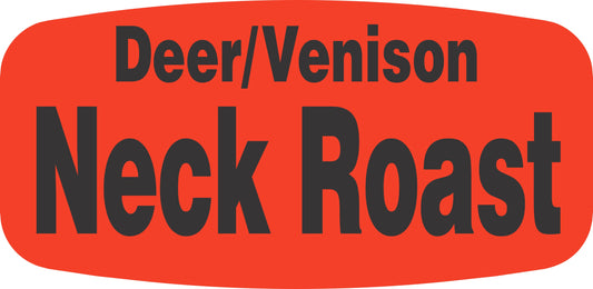 Deer/Venison Neck Roast DayGlo Label