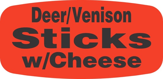 Deer/Venison Sticks w/ Cheese DayGlo Label