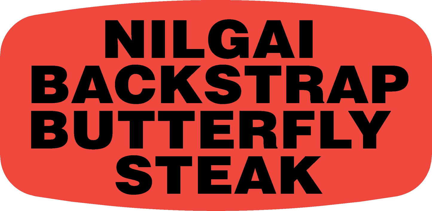 Nilgai Backstrap Butterfly Steak Label