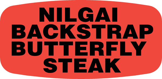 Nilgai Backstrap Butterfly Steak Label