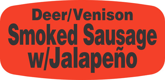 Deer/Venison Smoked Sausage w/ Jalapeno DayGlo Label