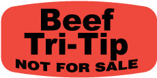 Beef Tri-Tip Not For Sale Dayglo Labels