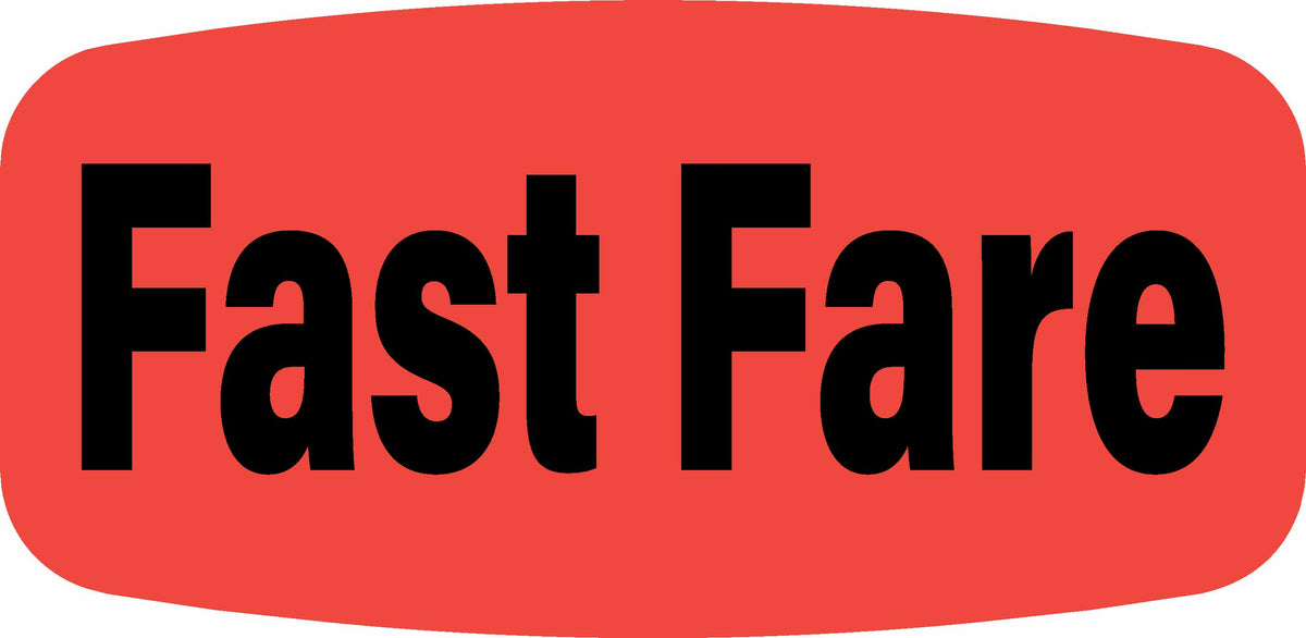 Fast Fare DayGlo Label - 10 MIN