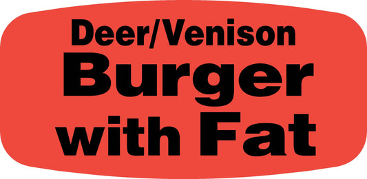 Deer/Venison Burger w/ Fat DayGlo Label - 10 MIN
