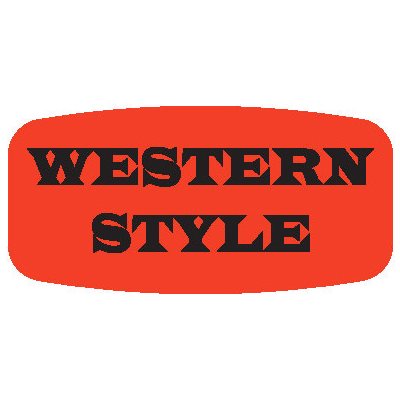 Western Style DayGlo Label