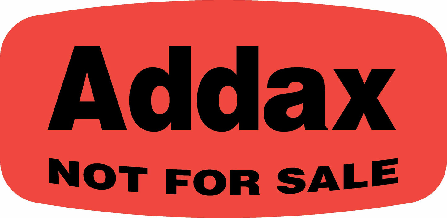 Addax NOT FOR SALE DayGlo Label