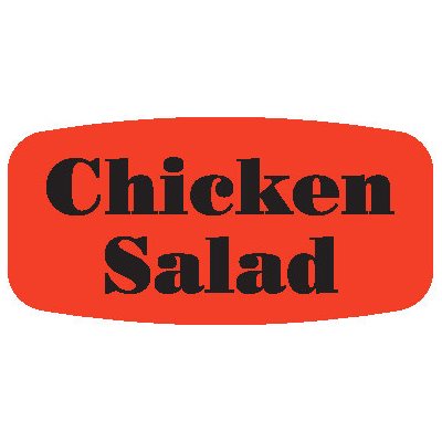 Chicken Salad DayGlo Labels, Chicken Salad Stickers