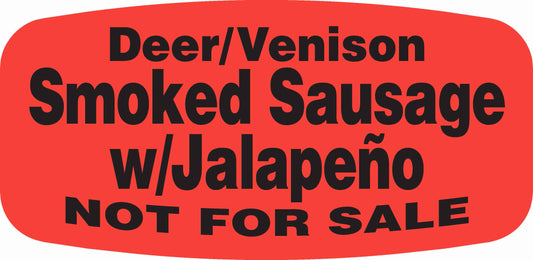 Deer/Venison Smoked Sausage w/ Jalapeño NOT FOR SALE Label