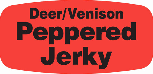 Deer/Venison Peppered Jerky DayGlo Label