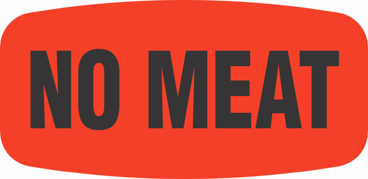 No Meat DayGlo Label