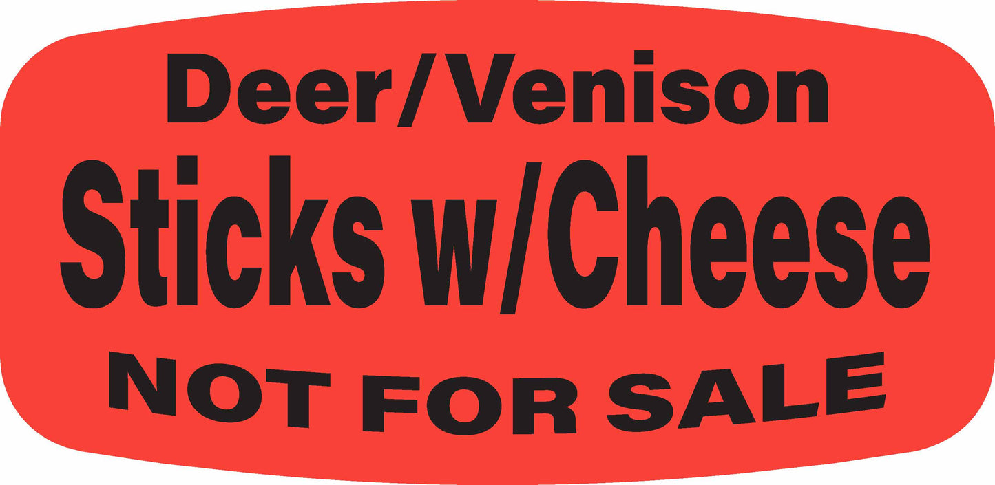 Deer/Venison Sticks w/ Cheese NOT FOR SALE Label