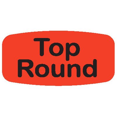 Top Round DayGlo Labels, Top Round Stickers