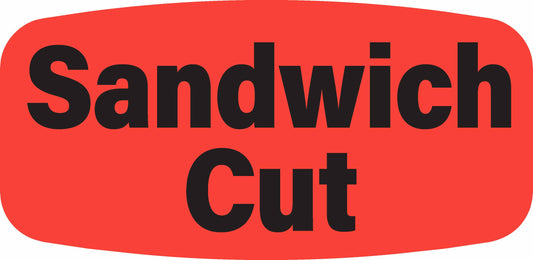 Sandwich Cut DayGlo Label - 10 MIN