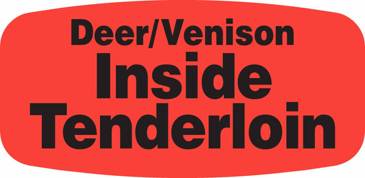Deer/Venison Inside Tenderloin DayGlo Label - 10 MIN