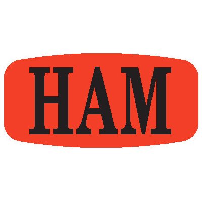 Ham DayGlo Labels, Ham Stickers