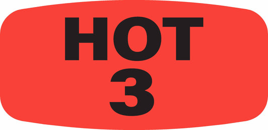 Hot 3 DayGlo Label - 10 MIN