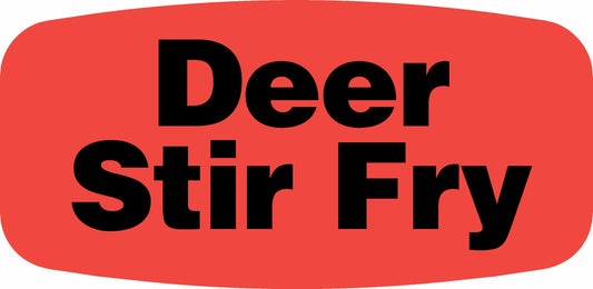 Deer Stir Fry DayGlo Label - 10 MIN