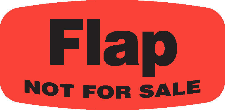 Flap NOT FOR SALE DayGlo Label - 10 MIN