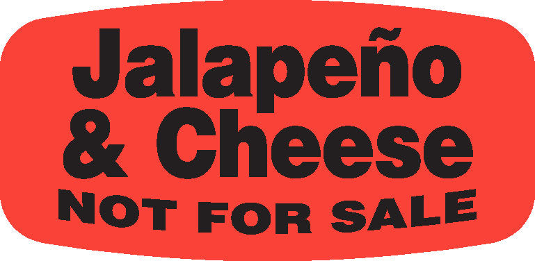 Jalapeno & Cheese NOT FOR SALE DayGlo Label - 10 MIN
