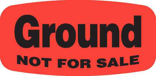Ground NOT FOR SALE DayGlo Label - 10 MIN
