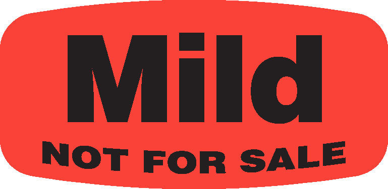 Mild NOT FOR SALE DayGlo Label - 10 MIN
