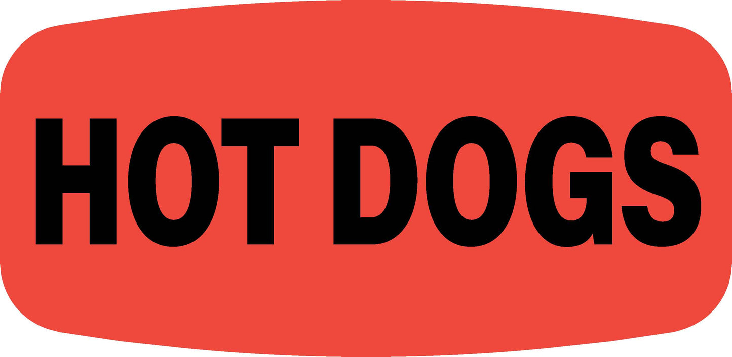 Hot Dogs DayGlo Label