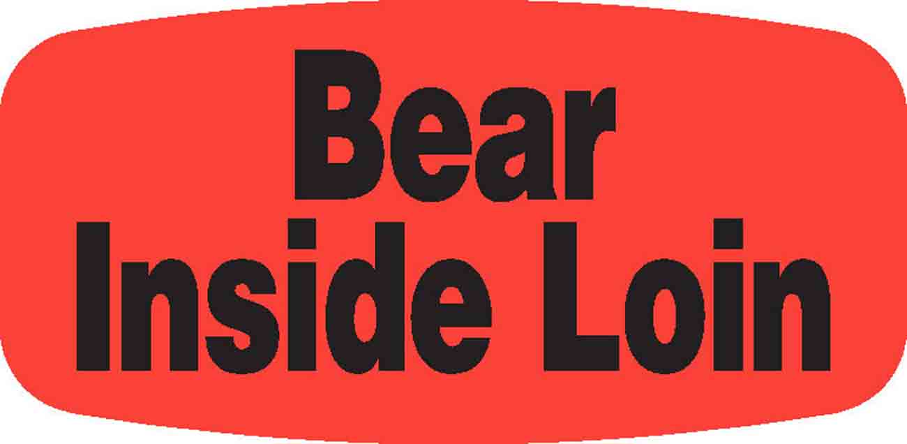 Bear Inside Loin DayGlo Label - 10 MIN