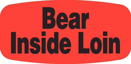 Bear Inside Loin DayGlo Label - 10 MIN