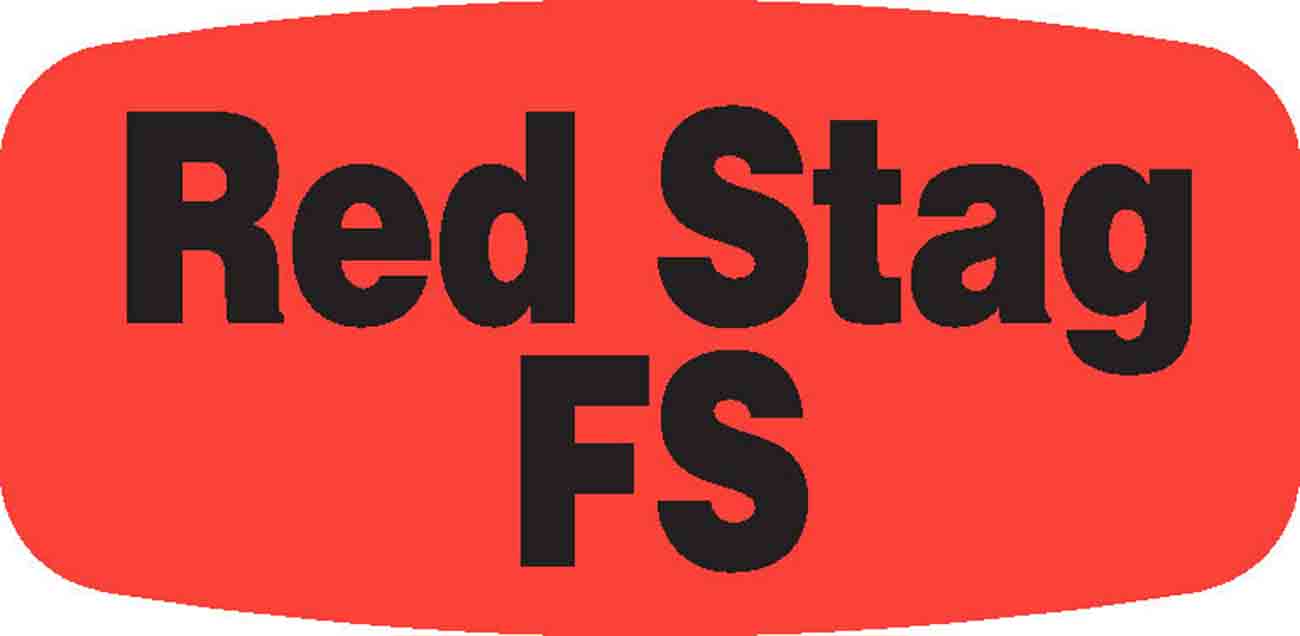 Red Stag FS DayGlo Label - 10 MIN