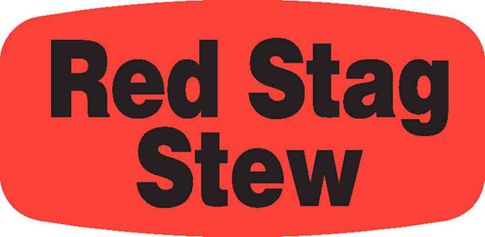 Red Stag Stew DayGlo Label - 10 MIN