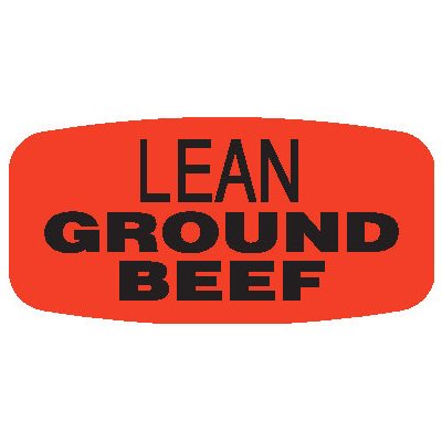 Lean Ground Beef DayGlo Labels