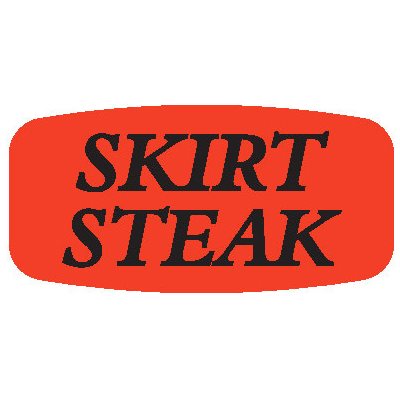 Skirt Steak DayGlo Labels, Stickers