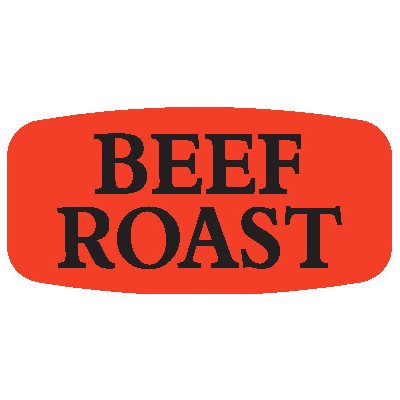 Beef Roast DayGlo Labels, 1000/Roll