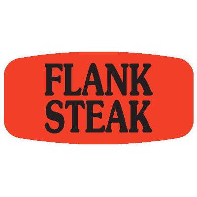 Flank Steak DayGlo Labels, Stickers