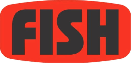 Fish DayGlo Label - 10 MIN