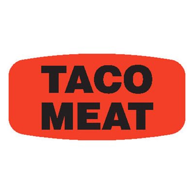 Taco Meat DayGlo Labels