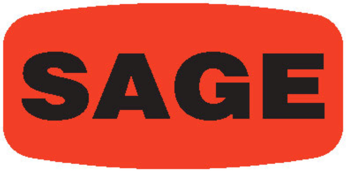 Sage DayGlo Label