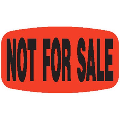 "Not For Sale" DayGlo Labels